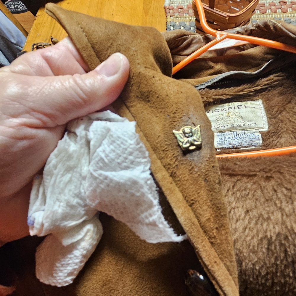 Vintage Wickfield Men's Brown Suede Jacket - Picture 8 of 10